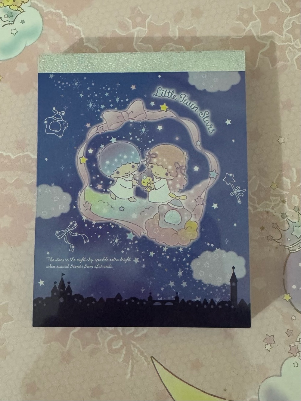 Sanrio Little Twin Stars Notepad - Dark Blue with Pastel Accents